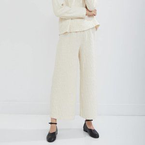 Black Crane Wide Leg Jaquard Pants Size Small